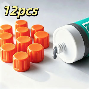 12pcs polygon anti-hardening sealing caps for standard bore reusable tube plugs sealing to prevent leaks and waste