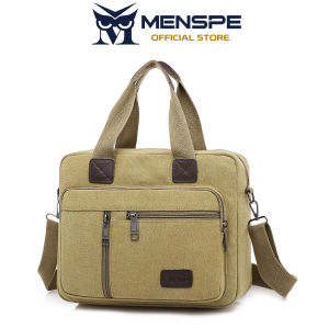 MENSPE Mens Canvas Bag Retro Shoulder Bag Waterproof Messenger Bag Fashion Handbag Commuter Bag Lightweight Casual Bag Fashion Leisure Sport Street Bag for College Student