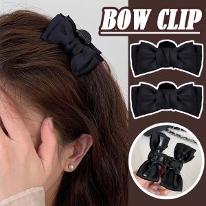 1/2 cái kẹp tóc đầu nhỏ thời trang phụ kiện tóc màu đen nơ đáng yêu kẹp Tóc Công Chúa Hàn Quốc thanh lịch Kẹp tóc càng cua hairgrips cô gái bên rìa kẹp tóc