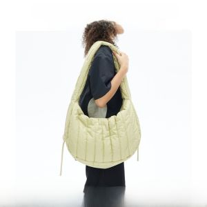 UR2025 New Womens Cloud Folded Dumpling Bag Large Capacity down Feather Tote Bag Commuter Crossbody Casual Handbag