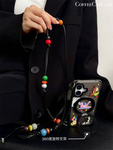 360 Degree Rotating Yoga Dog Phone Case Hard Shell Creative Cute Cartoon TPU Protective Cover for 16 Xiaomi 15 Ultra Huawei Mate60 pro