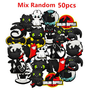 16-100Pcs Dragon Toothless Cartoon Shoe Charms for Clogs Sandals Decoration Shoes Accessories Buckle for Men Women Friends Gift