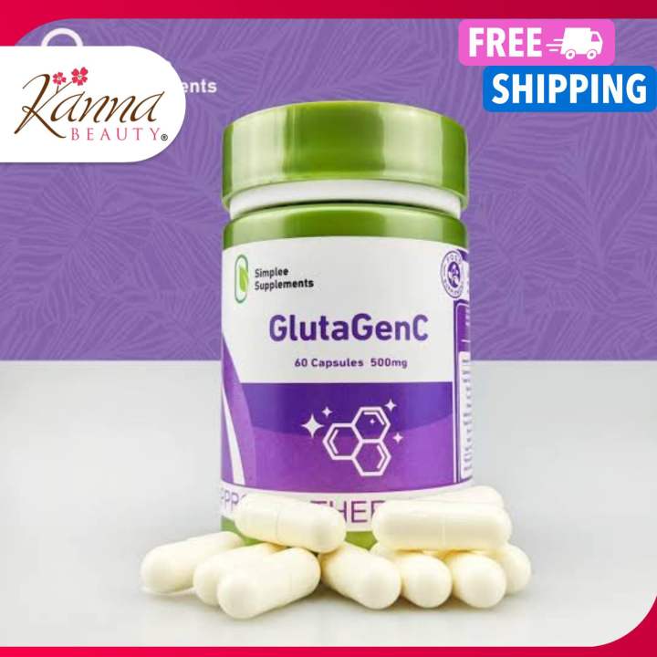 Simplee GlutaGenC Whitening Capsule Supplement 60 capsules 500mg