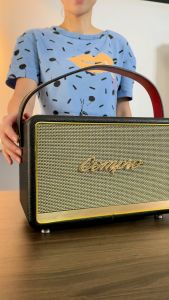 ลำโพงบลูทูธพกพา Compro รุ่น S-7 ขนาดกะทัดรัด น้ำหนักเบา มีแบตเตอรี่ในตัว เสียงทรงพลังในดีไซน์สุดคลาสสิก!