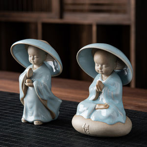 Creative Home Use Tea Set Accessories Tianqing Little Monk Tea Filter Yeast Filter Network Tea Ceremony Ornament Clay Material