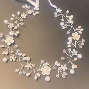 Bando Anak Dan Dewasa Bunga Mutiara Princess Korean Style Cantik Bando Headpiece Mahkota Bunga