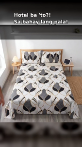Elegant Leaf FULL GARTER BEDSHEET WITH 2 PILLOWCASE 100% Premium Canadian Cotton Affordable Prices
