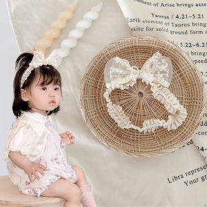 Princess Style Baby Headband Infant Protector Butterfly Knot Hair Accessory Korean Version One Month Old Hundred Days Girl