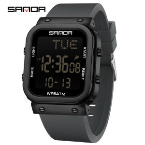 Sanda | SANDA 9081 Mens Electronic Watch Alarm Clock Luminous Calendar Water Resistant Shockproof Fashion Sport Digital Watches for Man