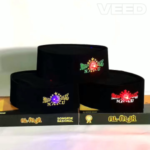 Peci Anak NU LED Bordir Hijau Merah Putih Kuning Untuk Anak dan Dewasa