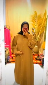 VIRALNEW GAMIS WANITA CRINGKLE AIRFLOW NABILLA POLOS LENGAN PANJANG KOMBINASI KANCING DEPAN BUSUI LD 110 PANJANG 135 DAN MODIS GAMIS VIRAL 2023