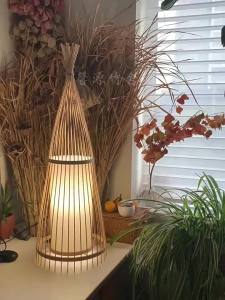 OXO Chinese Floor Lamp Bedroom Tea Room Zen Bedside B & B Living Room Sunset Bamboo Artwork Table Lamp Antique Japanese Bamboo Lamp