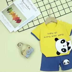 เสื้อผ้าคลาส เสื้อยืดคอกลม กางเกงขาสั้น ชุดเด็กแขนสั้น เสื้อผ้าผู้ชาย เสื้อผ้าผู้หญิง อายุ 6-24 เดือน
