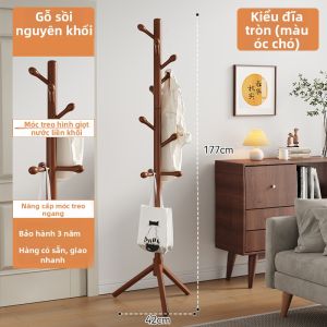 AIMUKE | Giá Treo Áo Đứng Đa Năng Từ Gỗ Thật Cho Nhà Và Cổng