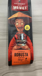 Cà phê rang xay Robusta Mr Viet 250g - Robusta Ground Coffee 250g