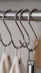 10/20Pcs Stainless Steel S Hooks with Sharp Tip Utensil Meat Clothes Hanger Hanging Hooks for Butcher Shop Kitchen Baking Tools