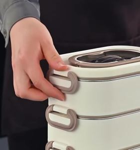 1500ml Double Layers Stainless Steel 304 Thermal Lunch Box With Insulation Bag Leak-Proof Bento Box Adult Student Food Container