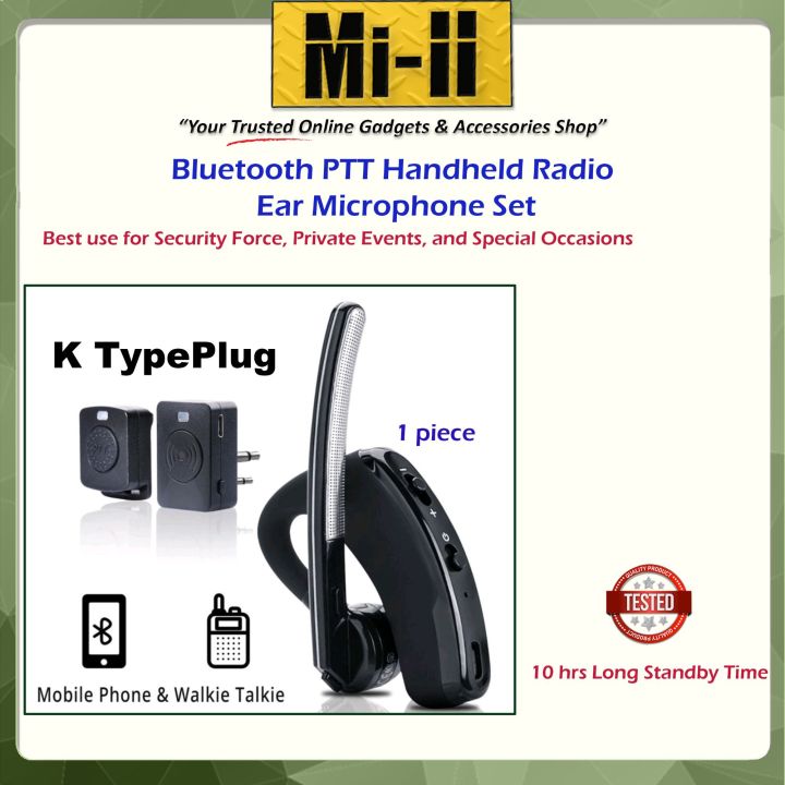 Original Bluetooth PTT Ear Mic PTT for Kenwood TK 3000 other k