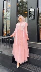 Efeeza setelan OUTER renda one set rok tile bordir utk Raya lebaran kondangan pesta lamaran bridesmaid