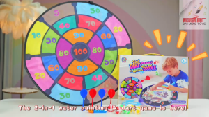 Kids Magic Water Drawing Mat 2 in 1Dart Board Sticky Ball Dart Pins Indoor and Party Games for Kids