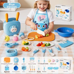 TonGJishi | Kid-safe Kitchen Playset for Simulated Cooking and Chopping