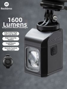 RockBros | Remote Control Digital Display Bicycle Front Light