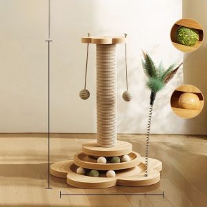 Interactive Cat Toy Playful Cat Stick Self Entertaining Pet Supplies Catnip Infused Scratching Board for Kittens And Cats