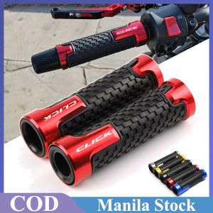【Manila Stock】Honda Click Handle Grip 2PCS Motorcycle Grips 7/8" 22mm Handlebar for HONDA Click 125i 150i V2 V3 Rubber Handle Grips Open End Motorcycle Racing Modified Handlebar Grip Protector CNC Aluminum Alloy End Handle Grip For Yamaha