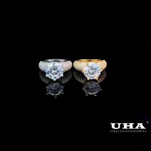 N1256 Nhẫn nữ đính đá CZ cao cấp thiết kế cá tính nhẹ nhàng UHA