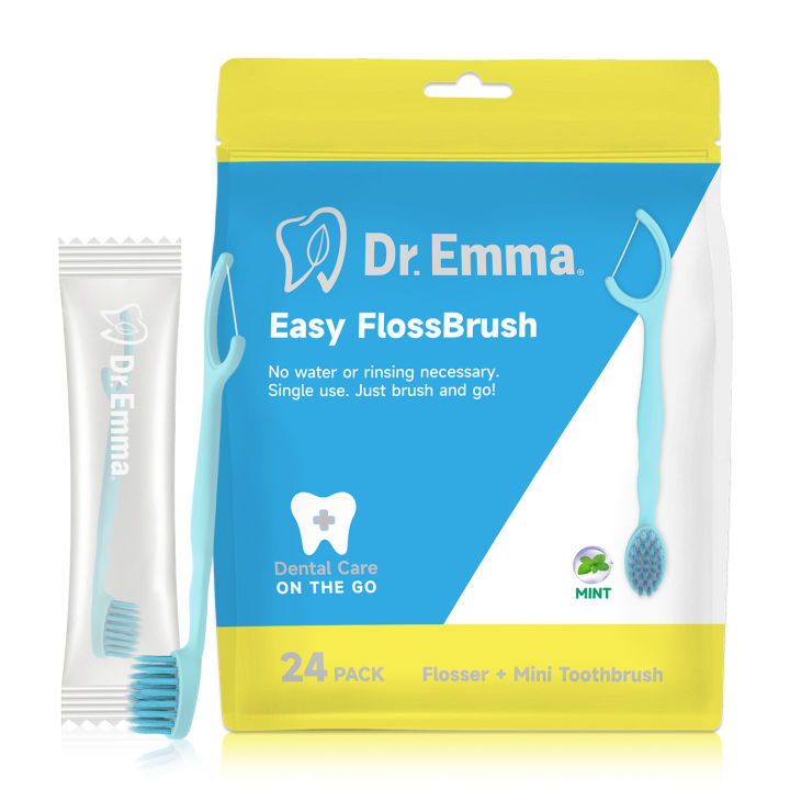 Dr.%20Emma%202-in-1%20Travel%20Toothbrush%20Set%20%7C%20Disposable%20Portable%20Kit%20with%20Mini%20Toothbrush,%20Flosser%20&%20Toothpaste%20%7C%20Mint%20Fresh%20Breath,%20-%20Image%203