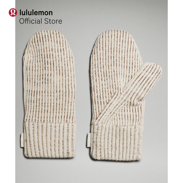 Women's Textured Fleece-Lined Knit Mittens