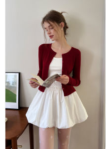 Váy Ngắn Chữ a Màu Trắng Không Tay Cổ Chữ U Cạp Cao Cho Nữ Mùa Hè EGGKA Váy Ngắn Chữ a Ôm Vừa Vặn Phong Cách Đơn Giản Thanh Lịch