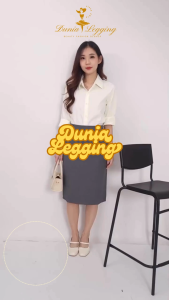 ROK SPAN 3/4 BELAH BELAKANGROK KERJA HITAMROK KANTOR 3/4