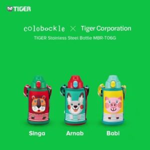 Tiger Brand Children Vacuum Insulated Bottle - Assorted Design (600ML) [Model: MBR-T06G] - Drinkware