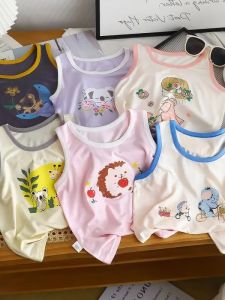 Childrens Modal Sleeveless Vest Thin Summer Carrier Baby Outerwear Belly Protector Strap Tank Top Womens Fashion Silk Blouse