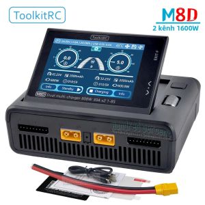 Bộ Sạc Thông Minh ToolkitRC M8D DC1600W XT60 Cho Pin Lithium 2-8S Cân Bằng Điện Áp Điều Khiển Từ Xa Mô Hình Xe Đồ Chơi Chức Năng Xả Pin
