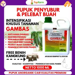 Pupuk Topfarm / Pupuk Pelebat Buah Gambas / Pupuk Pelebat Buah Oyong / Pupuk Khusus Gambas Oyong / Pupuk Buat Oyong Emes / Pupuk Booster Oyong / Pupuk Sayuran Oyong