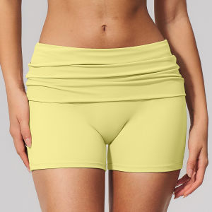 Slimming Foldable Yoga Shorts Summer Wear Low Waist