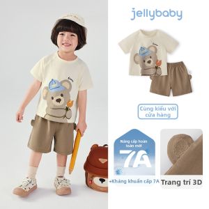 Jelly Baby | Bộ Áo Thun và Quần Short Chống Khuẩn Cho Bé Trai Mùa Hè