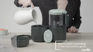 BABYMOOV เครื่องนึ่งปั่นอาหาร 4in1 นึ่ง ปั่น อุ่นอาหาร ละลายน้ำแข็ง รุ่น Nutribaby ONE