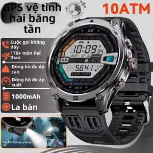 GUHUAVMI | Đồng Hồ Thông Minh TANK Ultra 2026 Màn Hình AMOLED 1.7 Inch GPS Chống Nước 10ATM La Bàn Áp Kế Chức Năng Gọi Điện Tương Thích iOS Và Android Pin 1000mAh