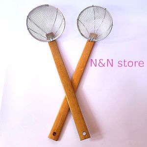 serokan/saringan mie ayam pegangan bambu 6 pcs/setengah lusin