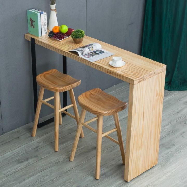 Table Iron Counter Design Iron Solid Wood Bar Counter Balcony Home