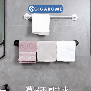 Thanh Treo Khăn Nhà Tắm Hợp Kim Nhôm Dán Tường - Giá Đỡ Dép Cao Cấp GIGAHOME 967