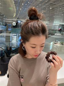 Ins Băng Đô Quấn Tóc Nữ Phổ Biến Với Dây Tóc Co Giãn Nhung Lụa Sáng Phụ Kiện Tóc Hình Ruột Lớn Từ Dongdaemun