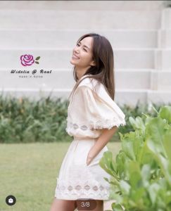 modelP010-072 PIMNADACLOSET 2Pc Outfit Shirt Collar And Woven Shorts Set