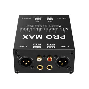 Dual-Channel 6.5 XLR Audio Isolator Noise Reduction Filter Eliminates Current Noise for XLR Mixer 2-Channel Isolator