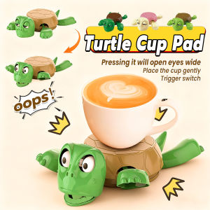 Ellebreen Funny Turtle Coaster Press to Pop Eyes Design Unique and Playful Cup Holder Creative Birthday Gifts