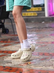 free jibbitz Mermaid cave shoes womens new summer wear thick soles increase sandals comfortable soft bottom bag head drag women