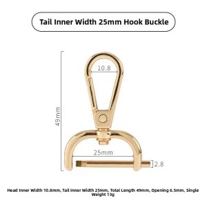 Detachable Metal Bag Buckle Hardware Lock Clasp Backpack Strap Hook Accessories Leather Goods Fashion Accessories